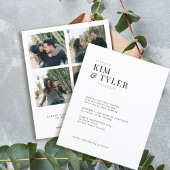 Budget 4 Fotocollage moderne huwelijksuitnodiging
