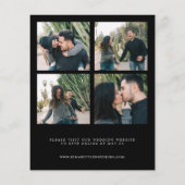 Budget 4 Fotocollage moderne huwelijksuitnodiging Flyer (Achterkant)