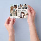 Budget 4 Fotocollage Script Bruiloft Dank u Flyer (Hand)