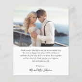 Budget 4 Fotocollage Script Bruiloft Dank u Flyer (Achterkant)
