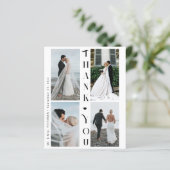 Budget 4 fotocollage trouwens bedankkaart (Staand voorkant)