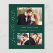 Budget 4 Foto's Emerald Gold Save the Date (Voorkant)