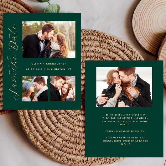 Budget 4 Foto's Emerald Gold Save the Date