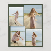 Budget 4 foto's graduatie party-uitnodiging (Achterkant)