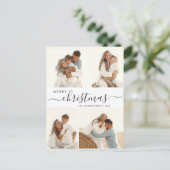 Budget 4 Kerstmis met fotocollage Feestdagenkaart (Staand voorkant)