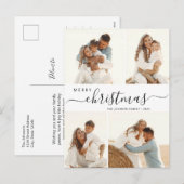 Budget 4 Kerstmis met fotocollage Feestdagenkaart (Voorkant / Achterkant)