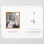 Budget 4-pagina Bloemen Bloemen Begrafenisprogramm (Voorkant / Achterkant)