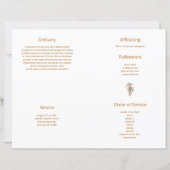 Budget 4-pagina Bloemen Bloemen Begrafenisprogramm (Achterkant)