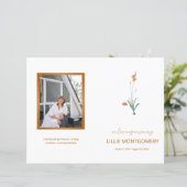 Budget 4-pagina Bloemen Bloemen Begrafenisprogramm (Staand voorkant)