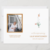 Budget 4-pagina Bloemen Bloemen Begrafenisprogramm (Voorkant)