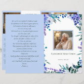 Budget 4 pagina's Begrafenisprogramma Zacht Blauw (Voorkant / Achterkant)