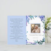 Budget 4 pagina's Begrafenisprogramma Zacht Blauw (Staand voorkant)