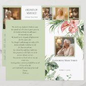 Budget 4-pagina's groen begrafenisprogramma Fotola (Voorkant / Achterkant)