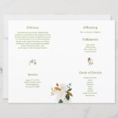 Budget 4-pagina's Magnolia Tree Funeral Program (Achterkant)