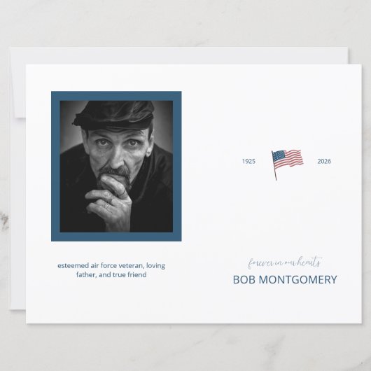 Budget 4-pagina's Militair Patriottisch Begrafenis (Voorkant)