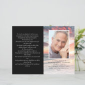 Budget 4-pagina's Sunset Ocean Funeral Programme (Staand voorkant)