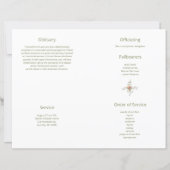 Budget 4-pagina's Tree Floral Funeral Program (Achterkant)