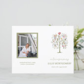 Budget 4-pagina's Tree Floral Funeral Program (Staand voorkant)