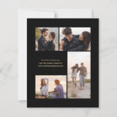 Budget 4 Photo Gold Glitter Zwart Save the Date (Achterkant)