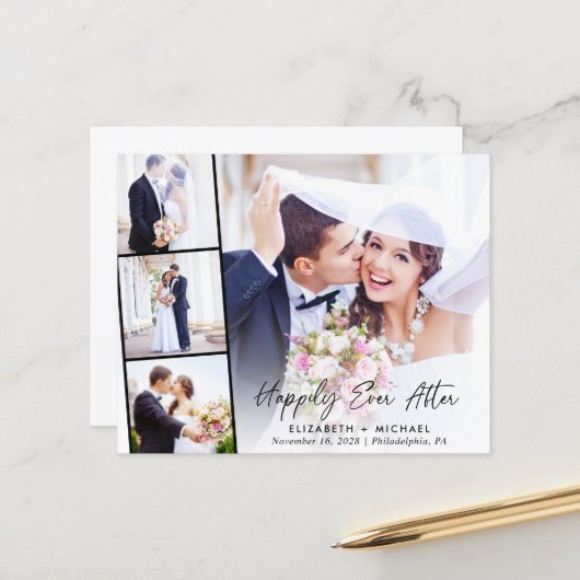 Budget 4 Uitnodiging tot het ontvangen van fotowed (Voorkant / Achterkant in situ)