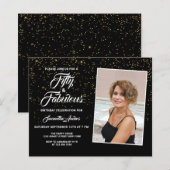 Budget 50 en de Uitnodiging van de Glitter van Fab (Voorkant / Achterkant)