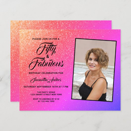 Budget 50 en de Uitnodiging van de Roze Fabulous P (Voorkant / Achterkant)