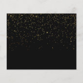 Budget 50 en Fabulous Gouden Glitter Uitnodiging (Achterkant)