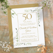 Budget 50e gouden jubileum groen uitnodiging