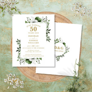 Budget 50e huwelijksjubileum bloemen uitnodiging