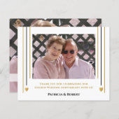 Budget 50e Jubileum Foto bedankt kaart (Voorkant / Achterkant)