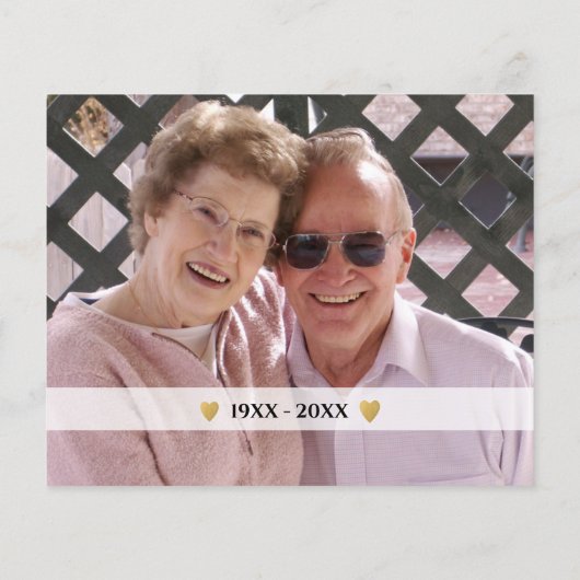 Budget 50e Jubileum Foto bedankt kaart (Achterkant)