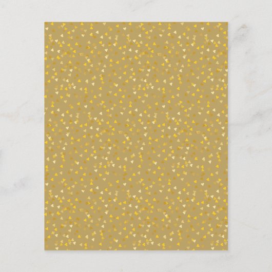 Budget 50e Jubileum Gold Hearts Invitation (Achterkant)