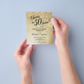Budget 50e Jubileum Gold Invitation Flyer (Hand)