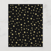 Budget 50e Jubileum Uitnodiging - Zwart & Gol Flyer (Achterkant)