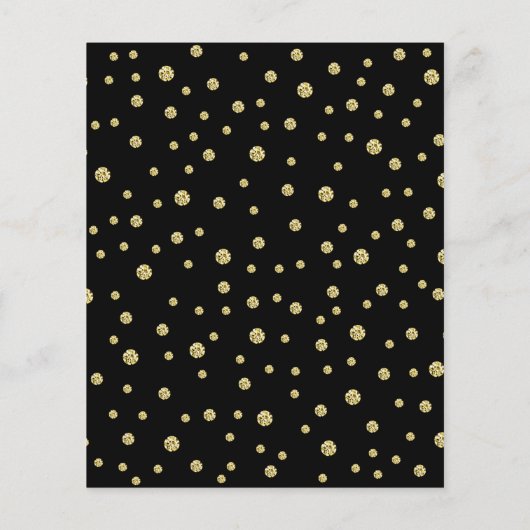 Budget 50e Jubileum Uitnodiging - Zwart & Gol Flyer (Achterkant)