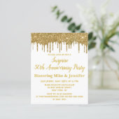 Budget 50e Surprise Party Jubileum Invitations (Staand voorkant)