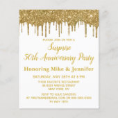 Budget 50e Surprise Party Jubileum Invitations (Voorkant)