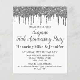 Budget 50e Surprise Party Jubileum Invitations