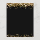 Budget 50e verjaardag Glitter Uitnodiging Flyer (Achterkant)