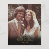 Budget 50e verjaardag groen foto uitnodiging (Achterkant)