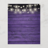 Budget 50e verjaardag Rustic Goud Hartjes Uitnodig (Achterkant)