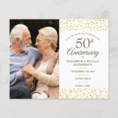 Budget 50e verjaardag Save the Date 2 foto's (Voorkant)