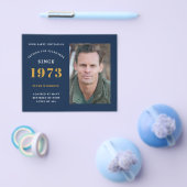 Budget 50ste verjaardagsuitnodiging 1973 Naam Foto Flyer (Enkel)