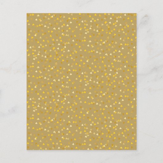 Budget 50th Anniversary Golden Hearts Uitnodiging (Achterkant)