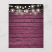 Budget 50th Anniversary Rustic Gouden Hart Uitnodi (Achterkant)