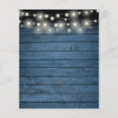 Budget 50th Anniversary Rustic String Light Uitnod (Achterkant)