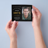 Budget 50th Birthday Invitation 1973 Naam Foto Fl Flyer (Hand)