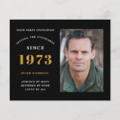 Budget 50th Birthday Invitation 1973 Naam Foto Fl Flyer (Voorkant)