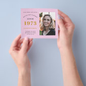 Budget 50th Birthday Invitation 1973 Naam Foto Flyer (Hand)