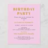 Budget 50th Birthday Invitation 1973 Naam Foto Flyer (Achterkant)